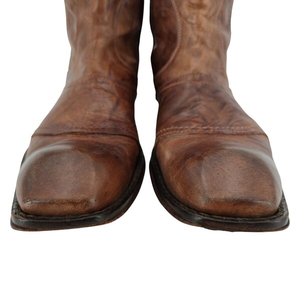 Mark Nason Italy Boots Dragon Mens 12 Distressed Brown Leather Rock Lives Zipper - Picture 10 of 14